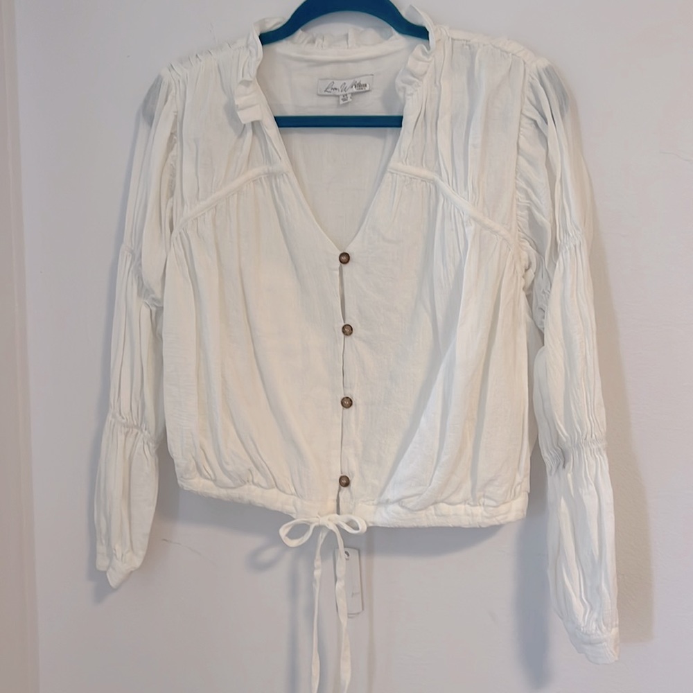 Love, Whit Ivory Boho Cropped Top